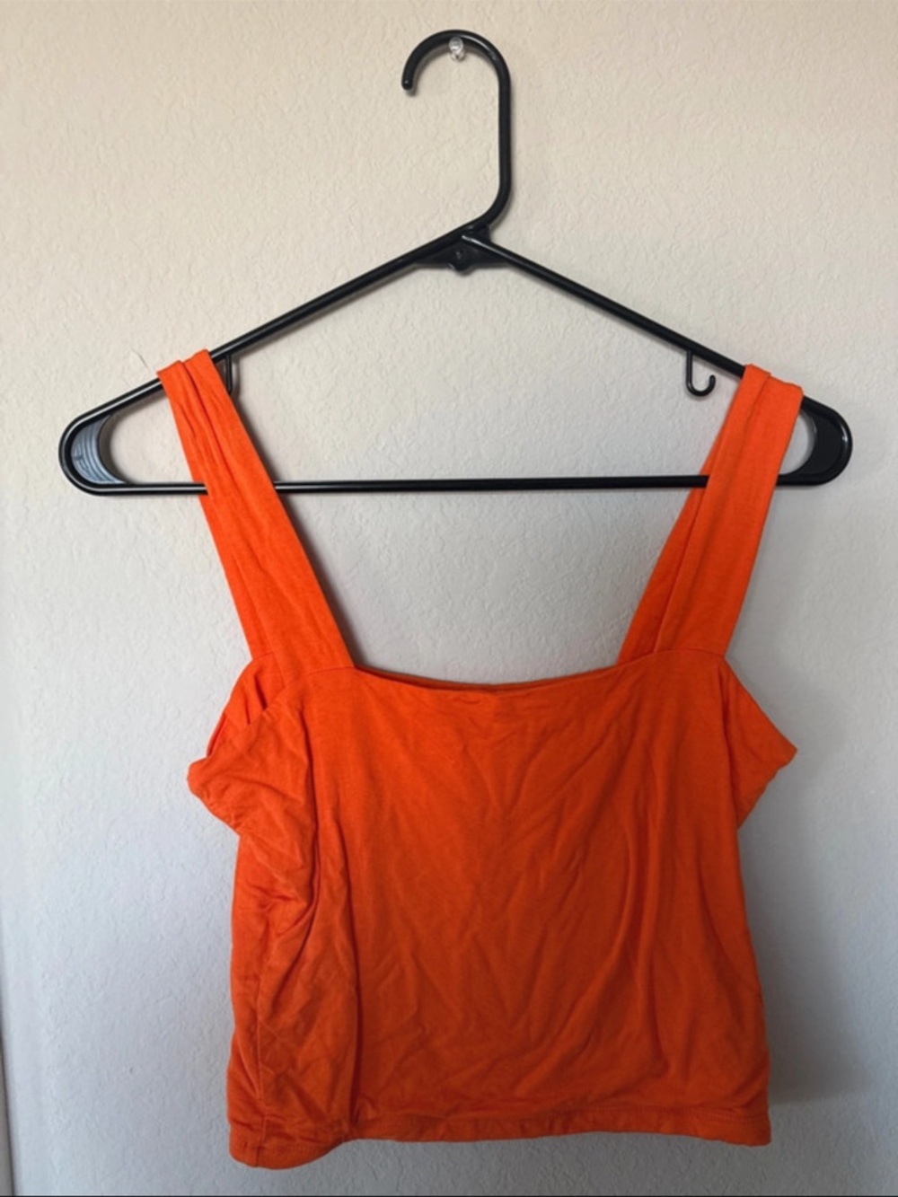 Amazon Orange Square Neck Tank with Wide Straps